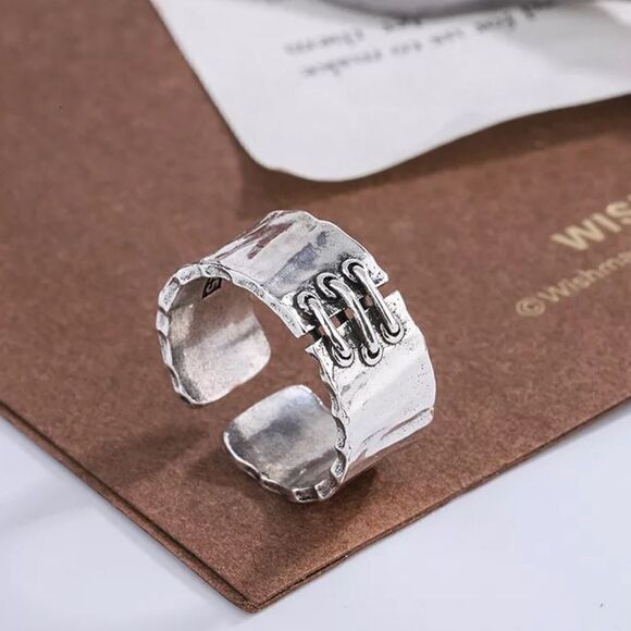 #33 New 925 Sterling Silver Unique Adjustable Ring - Picture 1 of 5